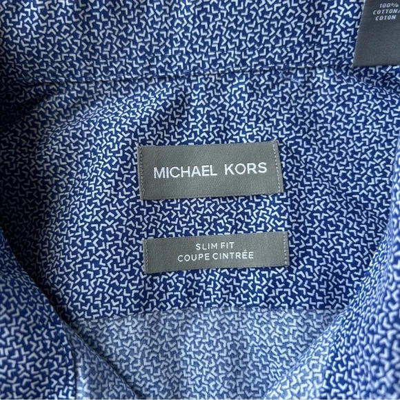 Michael Kors OEKO-TEX Non  Iron Printed Slim Fit Dress Shirt - Picture 5 of 14